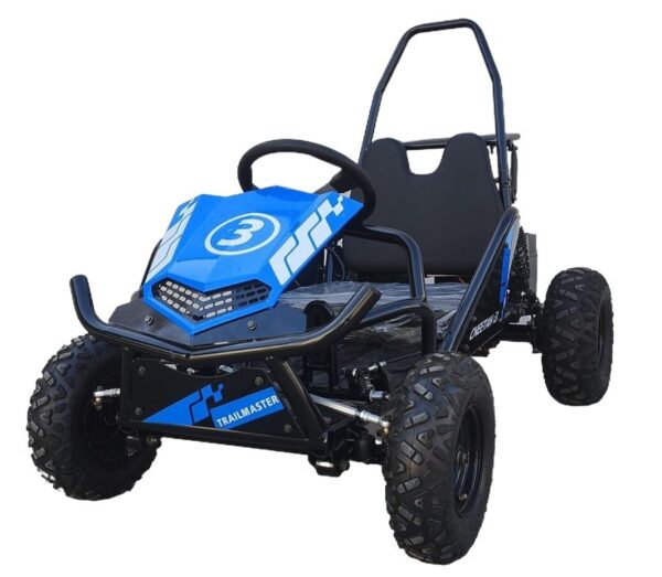 Trailmaster i3 Electric Kids Mini Go-Kart, 500W DC Motor, Forward and Reverse Gear