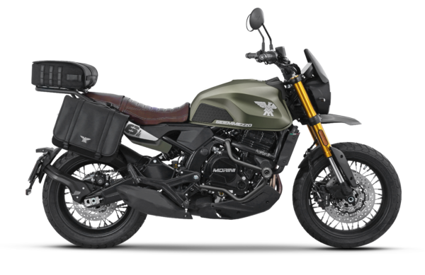 Moto Morini SEIEMMEZZO SCR TREK 650 Motorcycle, 649cc Liquid-Cooled Engine, 6-Speed Transmission, LED Headlight